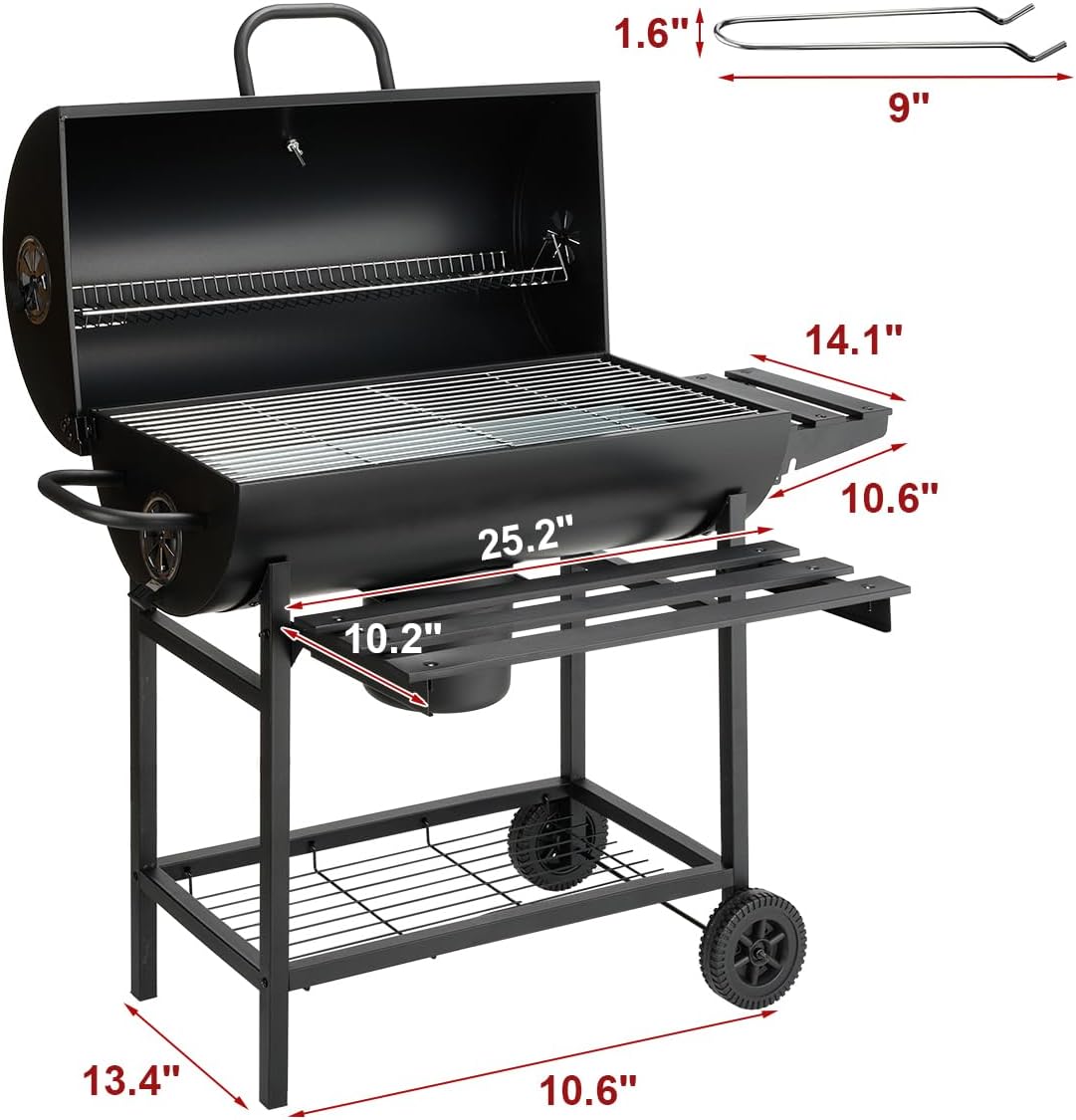 GrillForge Urban BBQ charbon XXL avec accessoires inclus