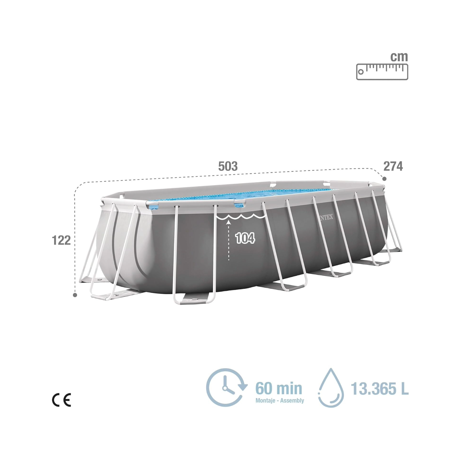 Piscine Prism Frame 6,10 x 3,05 x 1,22 m