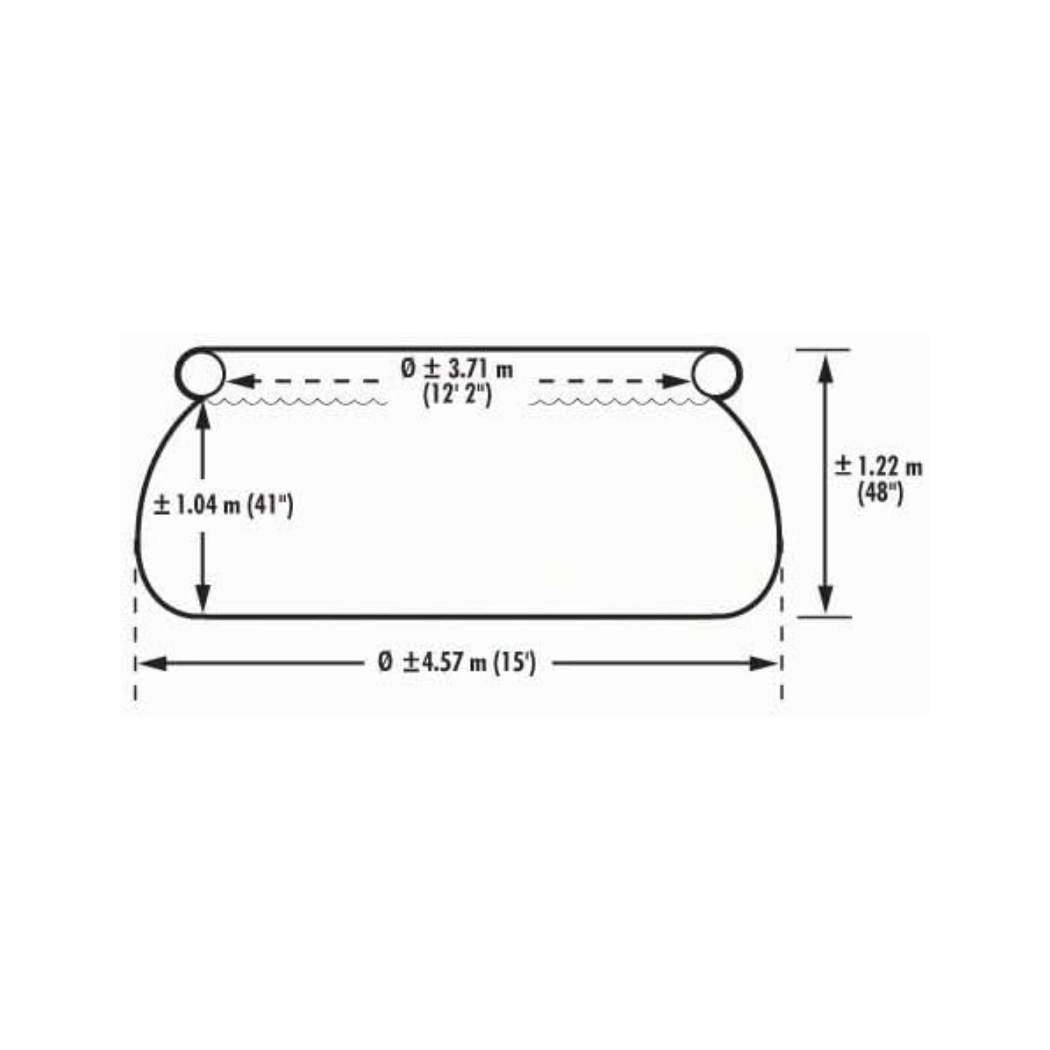 Piscine gonflable Easy Set 4,57 x 1,22 m
