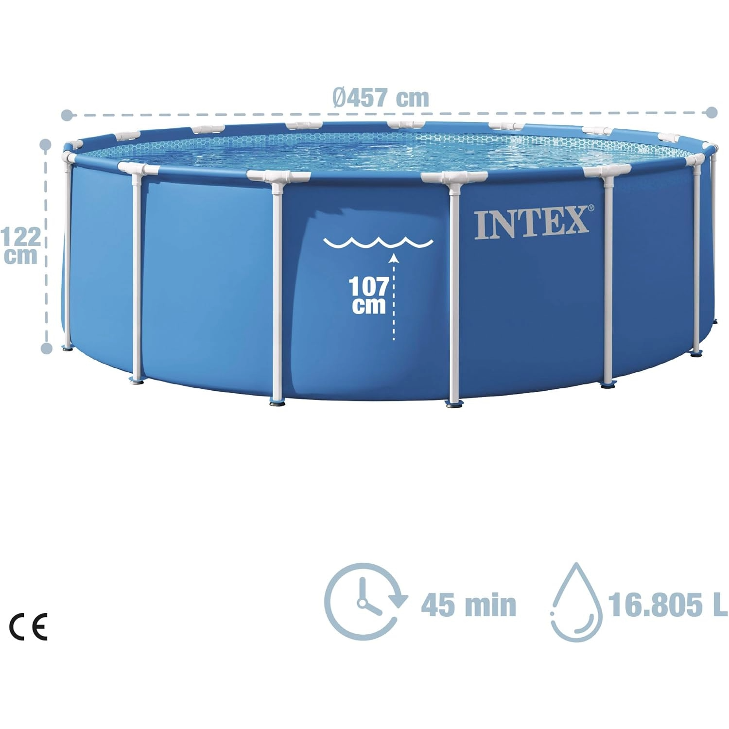 Piscine Metal Frame 4,57 x 1,22 m