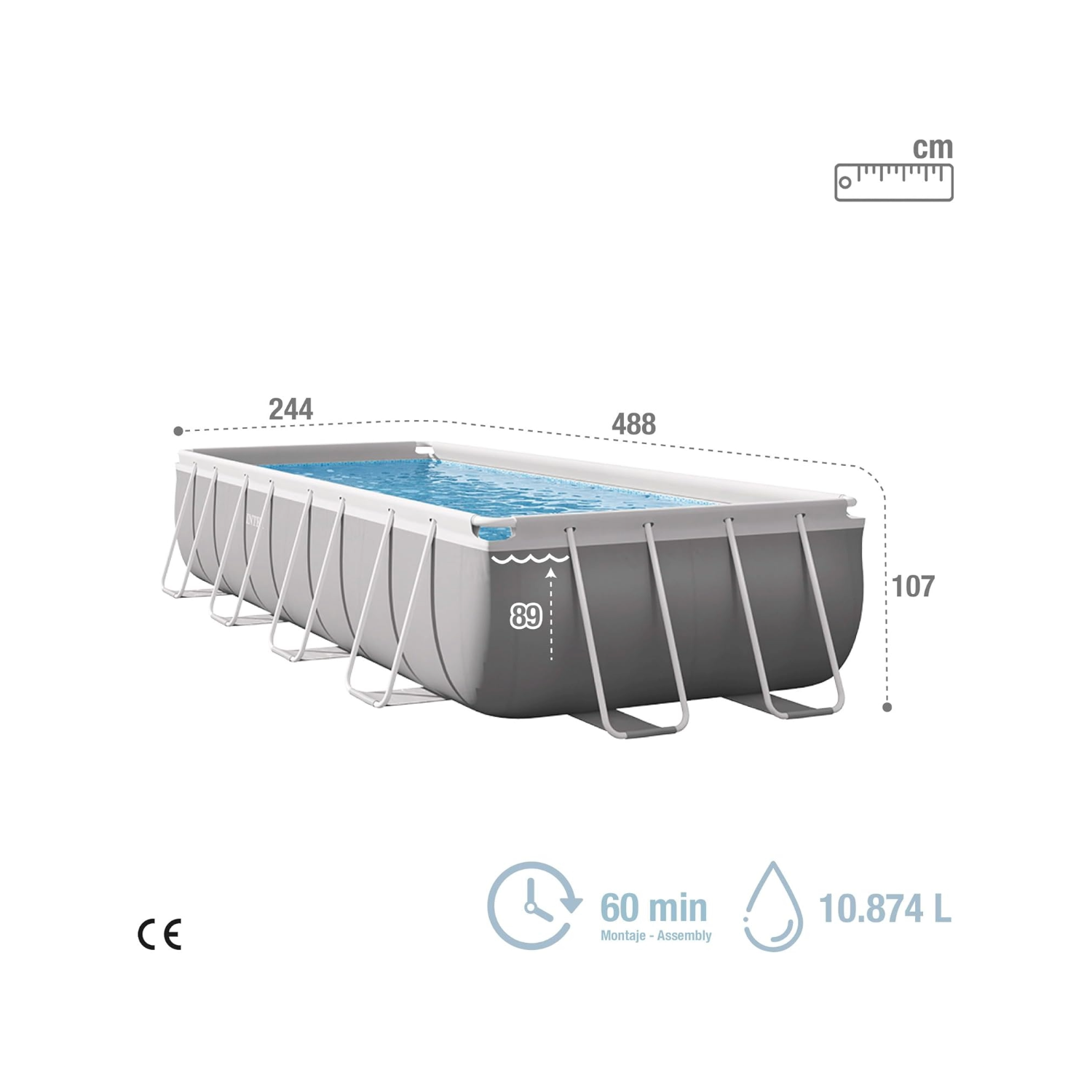 Piscine Prism Frame 4,00 x 2,00 x 1,00 m