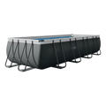 Piscine hors-sol rectangulaire gris foncé – 5,49 x 2,74 x 1,32 m