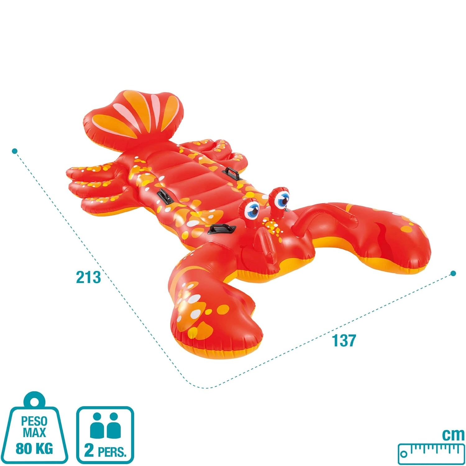 Homard Gonflable à Chevaucher 213 × 137 cm