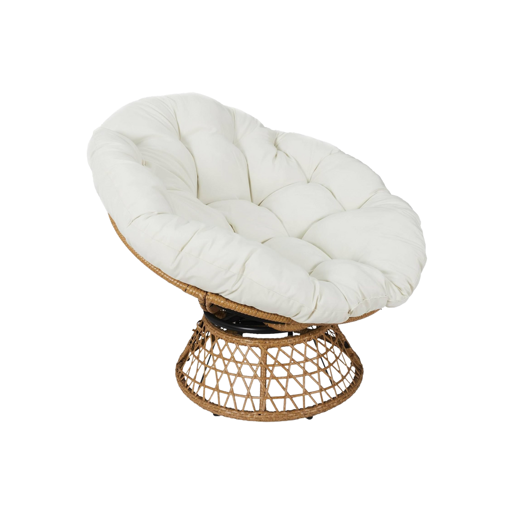 Fauteuil papasan rotatif en polyrotin
