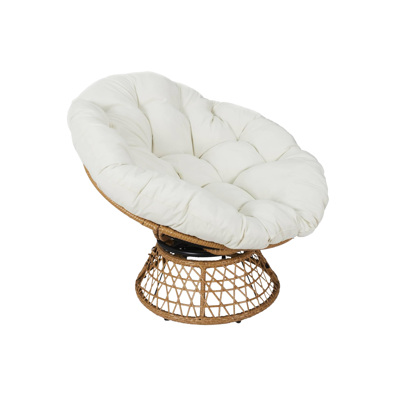 Fauteuil papasan rotatif en polyrotin