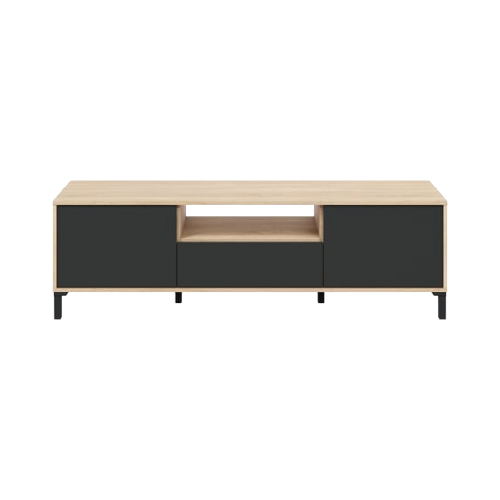 Meuble TV VARIO 150 cm Anthracite & Chêne