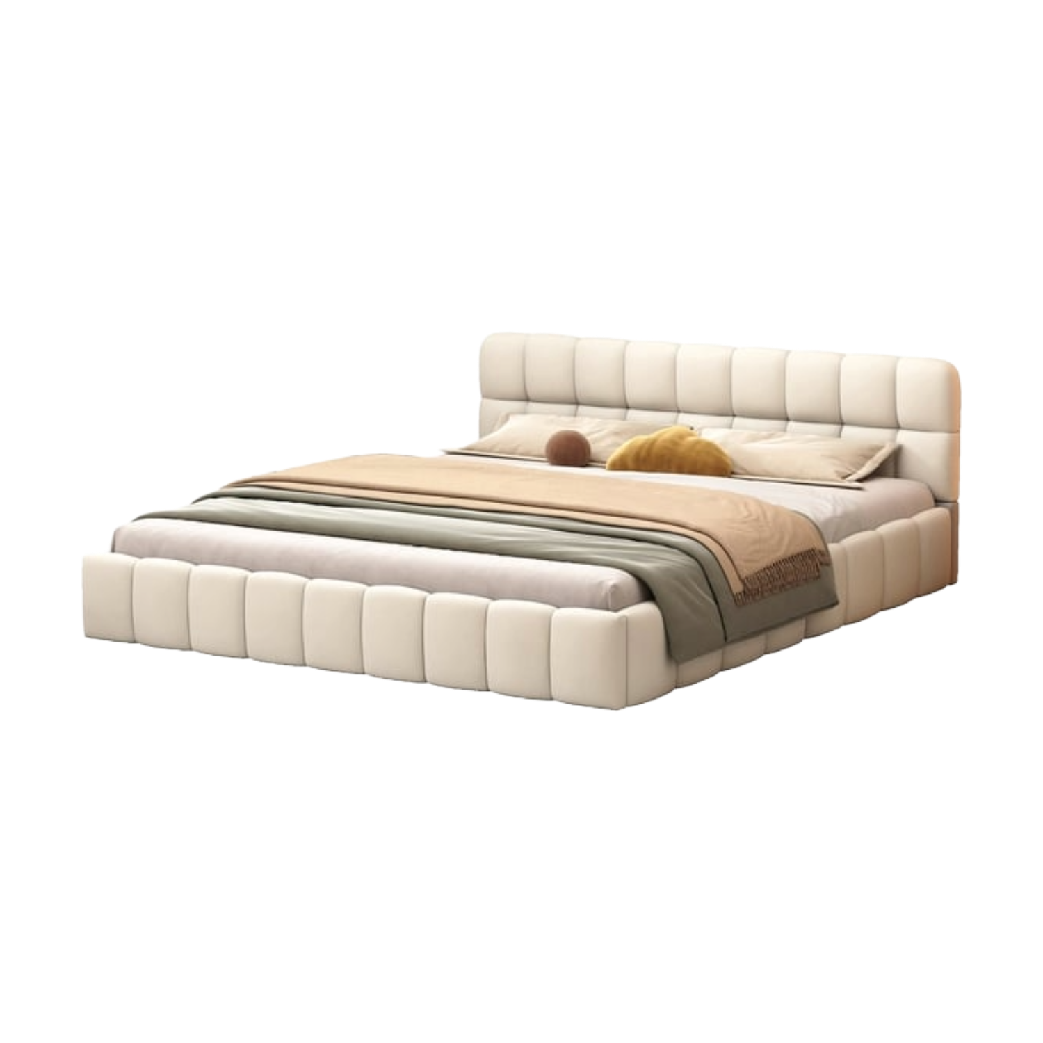 Lit 2 places 140 × 190 cm Beige