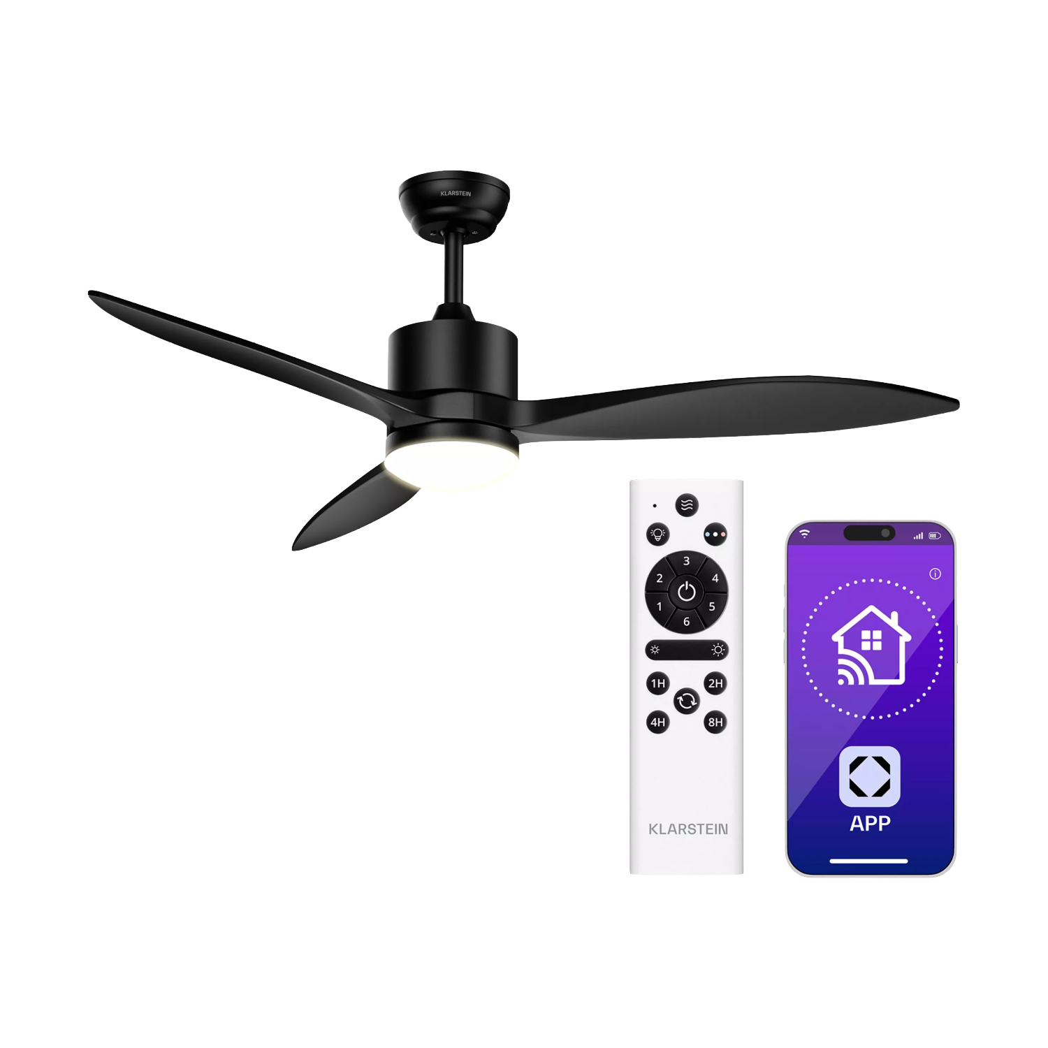 Ventilateur de Plafond KLARSTEIN SkyBreeze Intelligent 132 cm