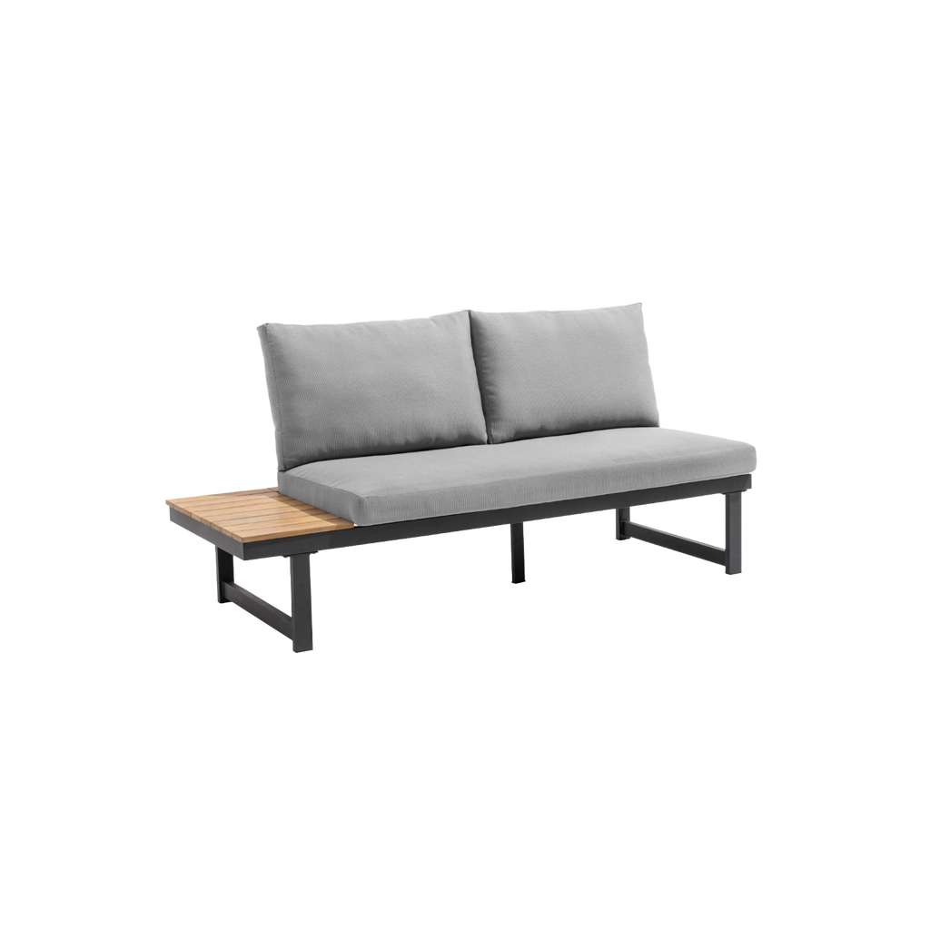 Salon de jardin bas d'angle modulable 6 places