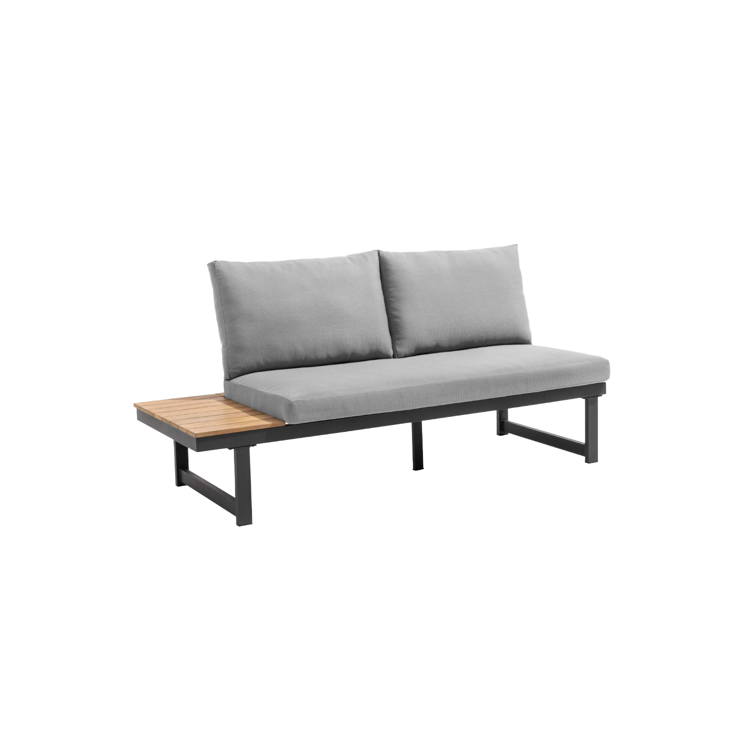 Salon de jardin bas d'angle modulable 6 places