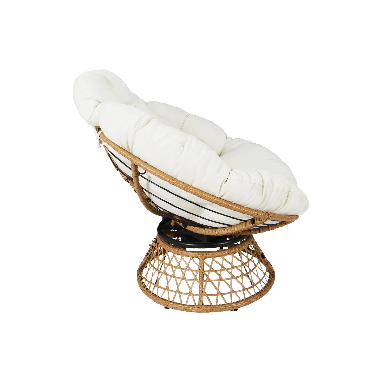 Fauteuil papasan rotatif en polyrotin
