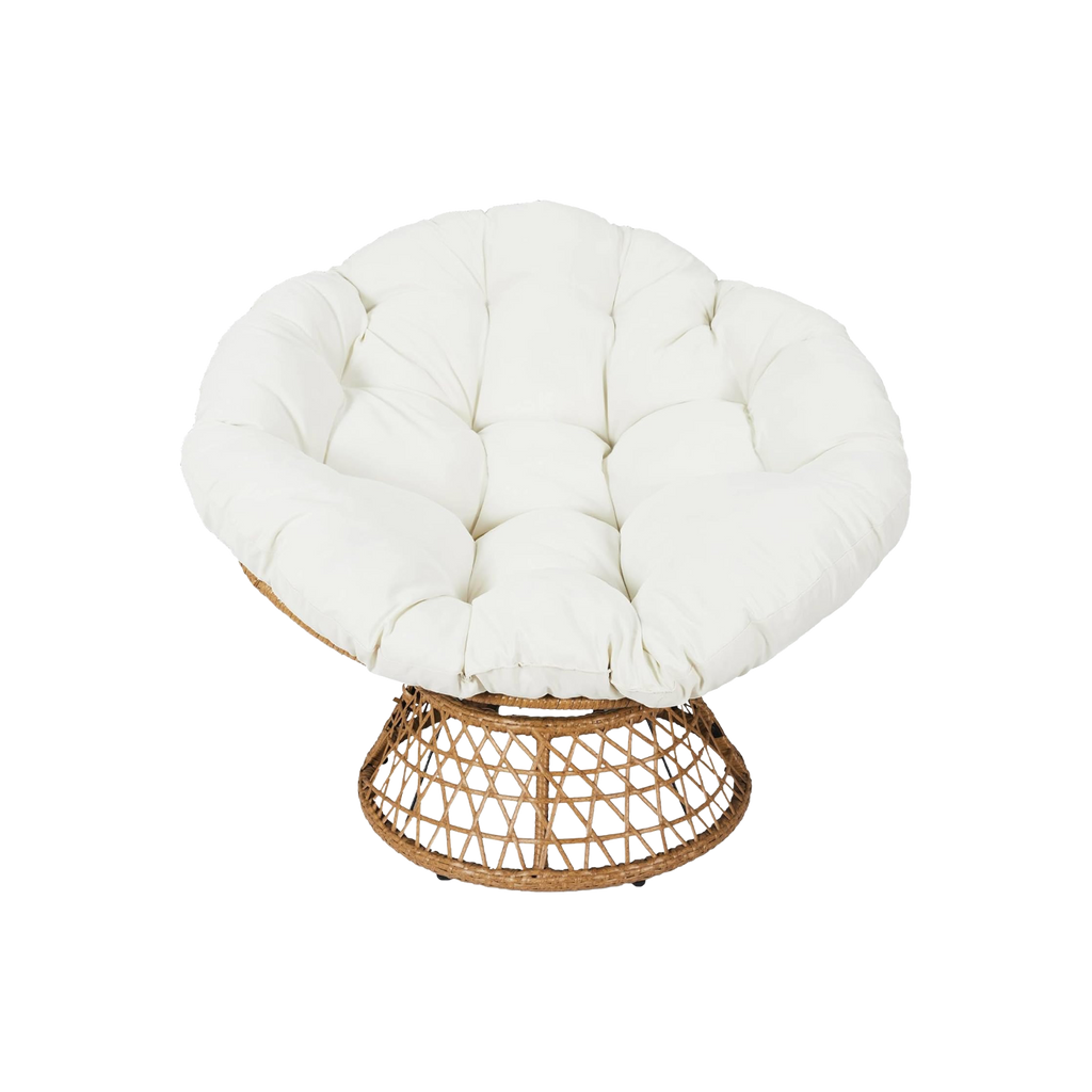 Fauteuil papasan rotatif en polyrotin