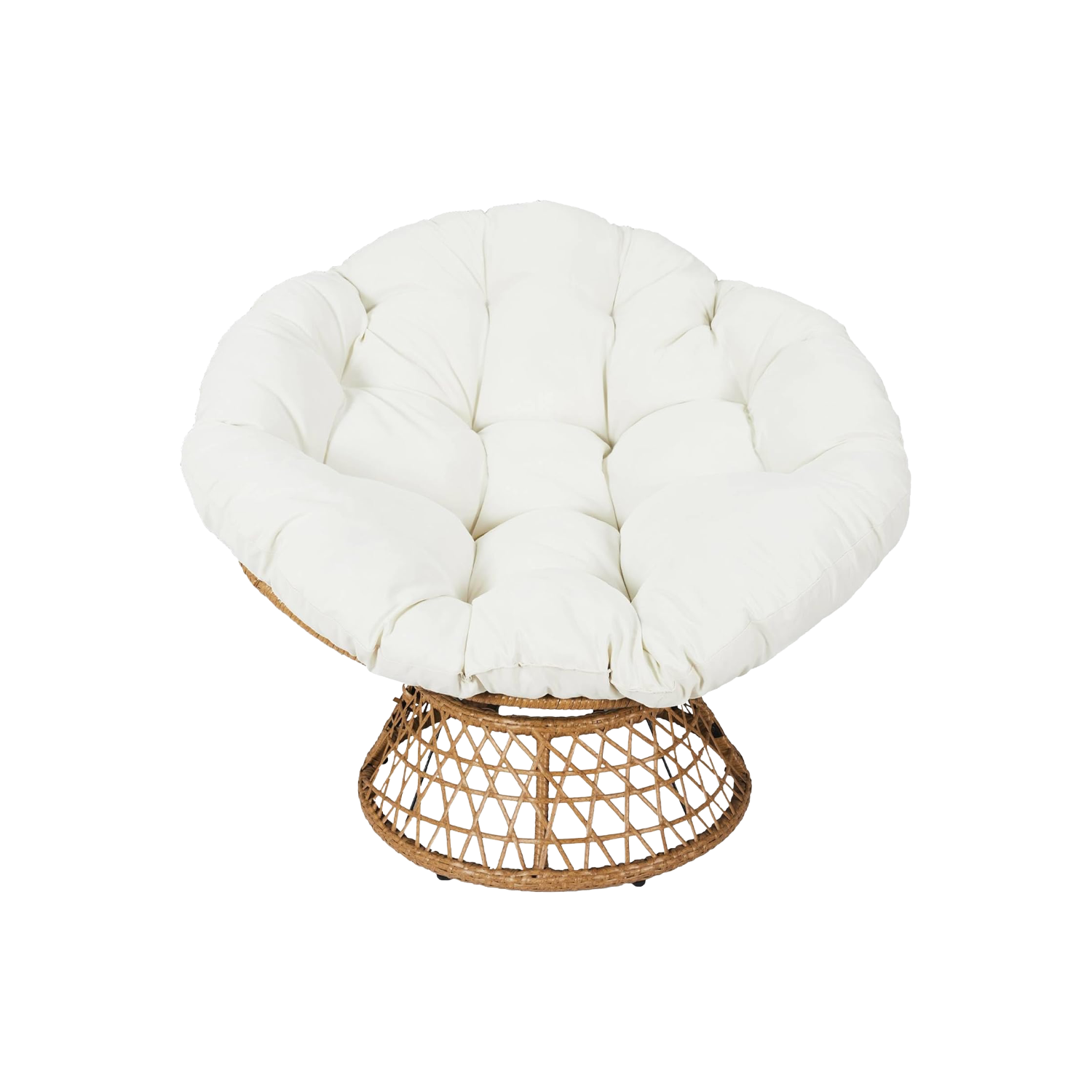 Fauteuil papasan rotatif en polyrotin
