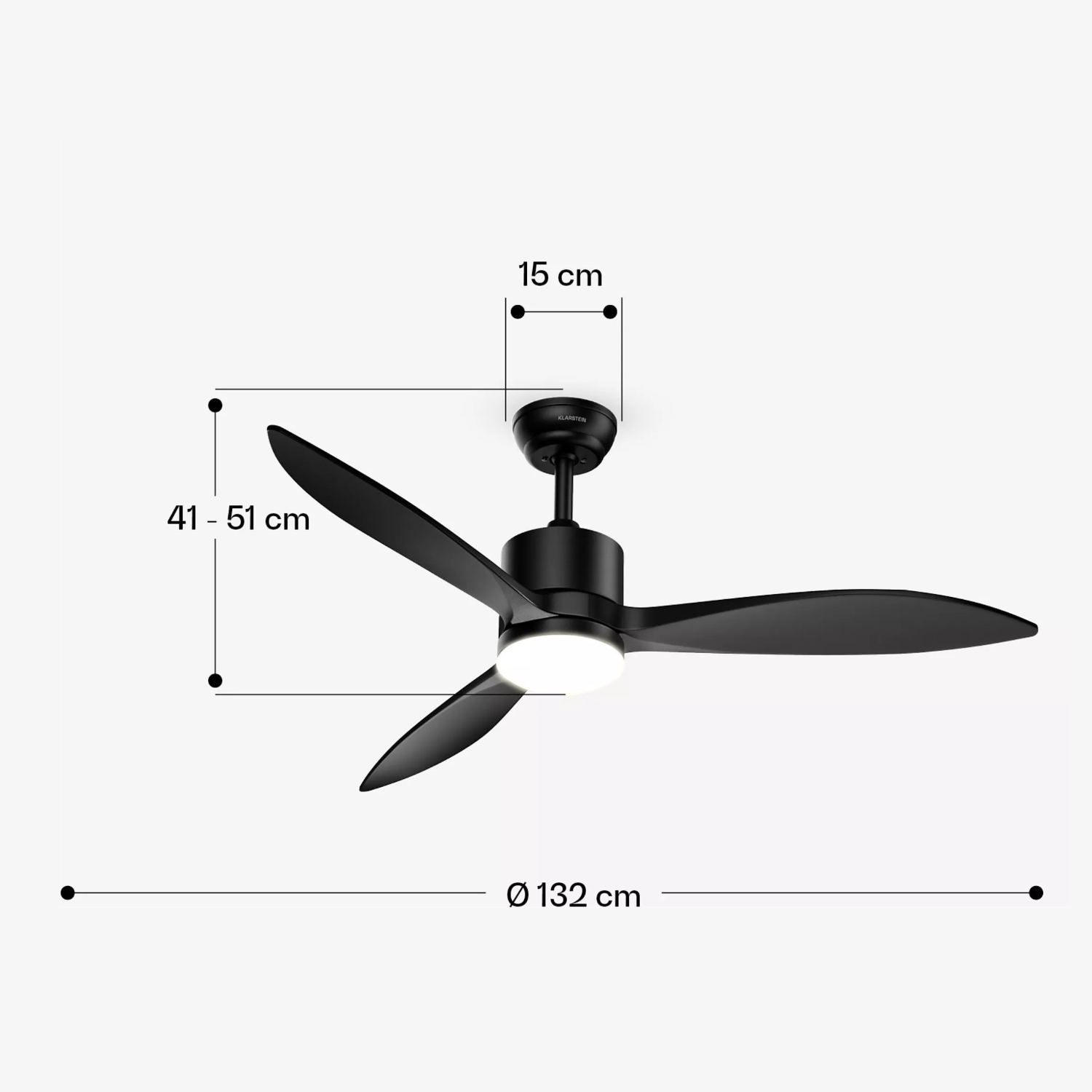 Ventilateur de Plafond KLARSTEIN SkyBreeze Intelligent 132 cm