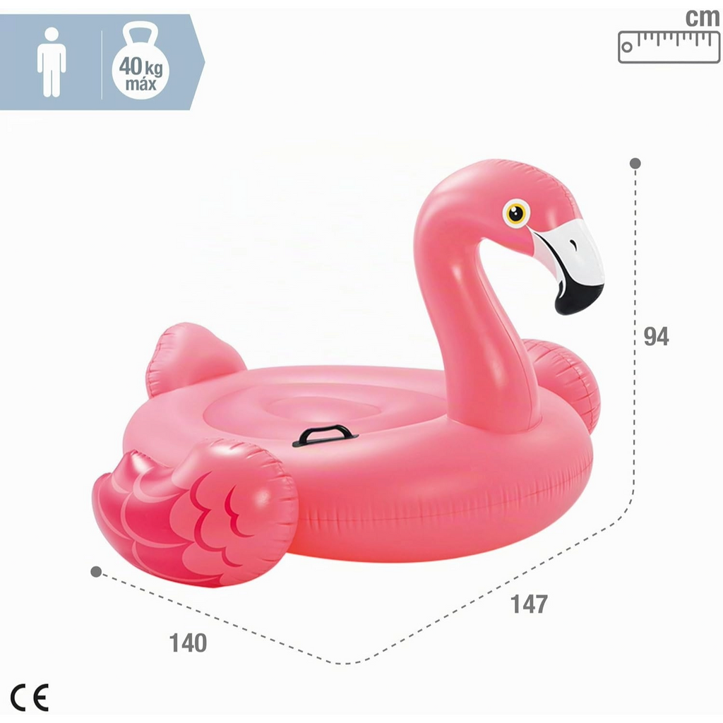 Flamant Rose Gonflable à Chevaucher