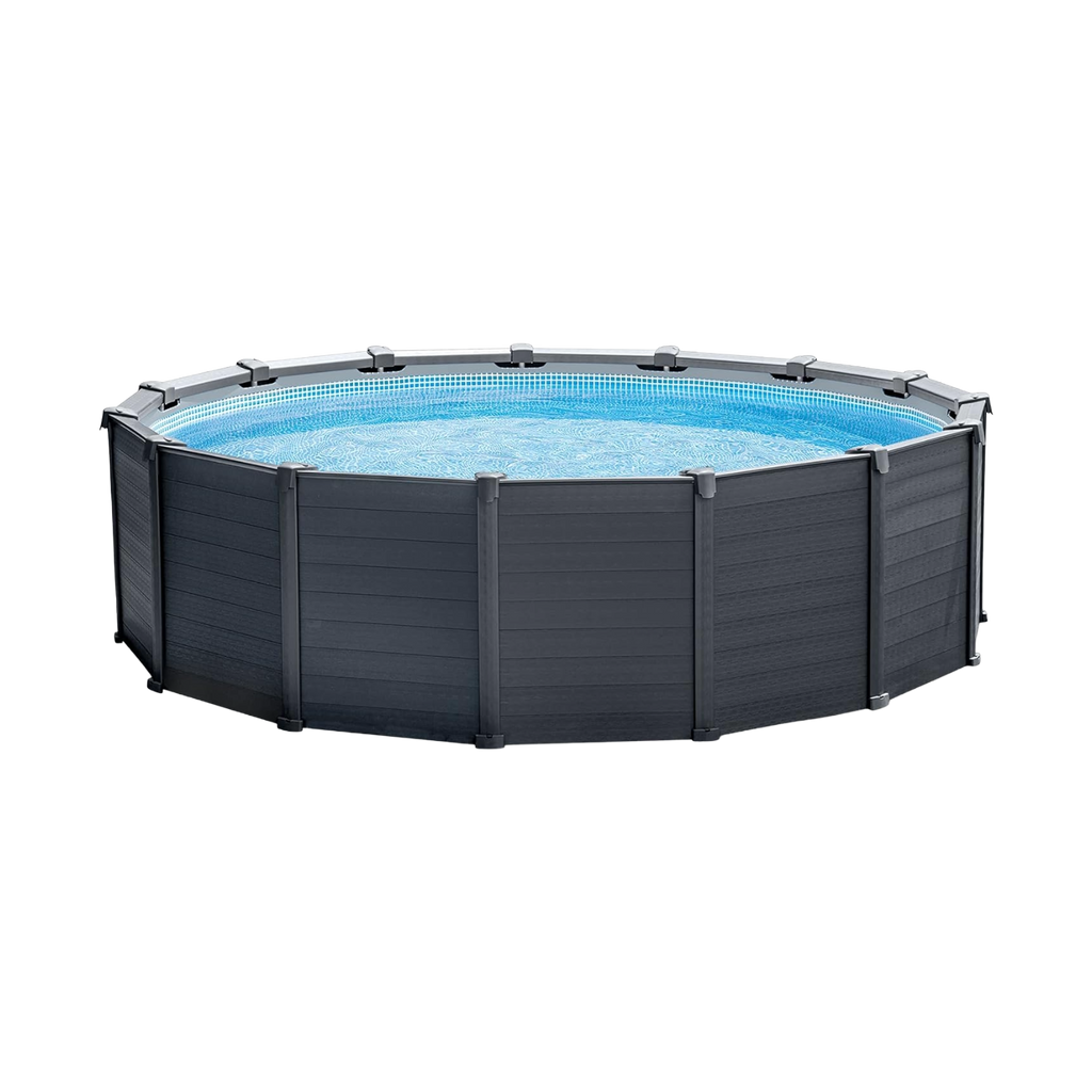 Kit Piscine Hors-Sol Graphite INTEX Ø 4,78 x H 1,24 m – Kit Complet