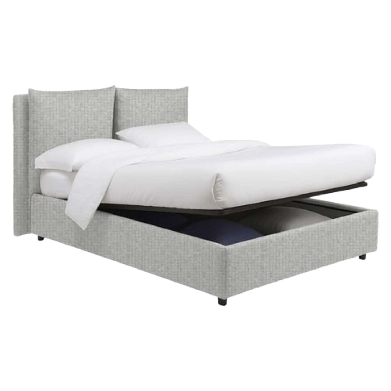 Lit simple DMORA Riesi 160 × 190 cm Gris