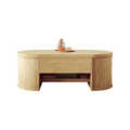 Table basse ovale MERAX 110 cm Bois clair