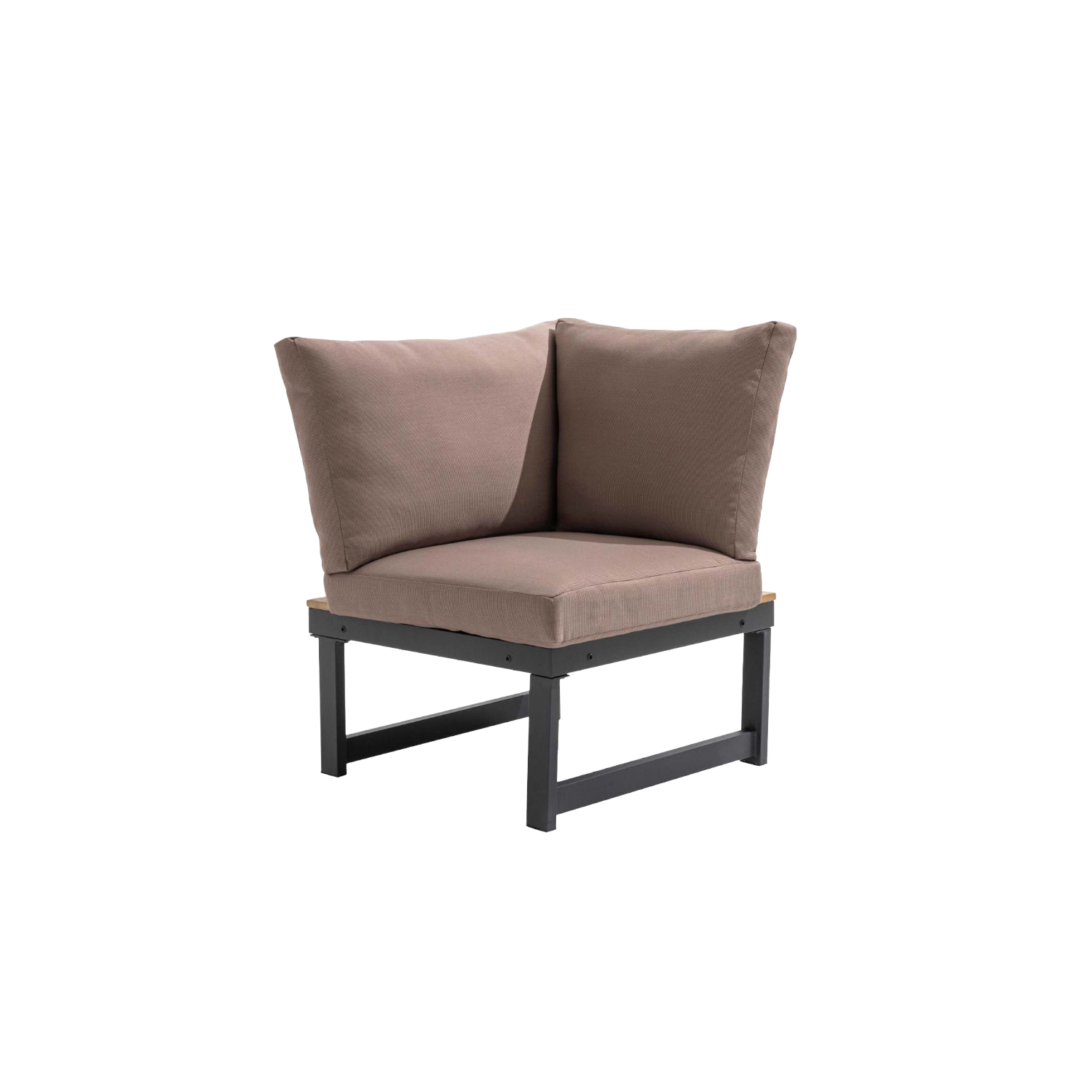 Salon de jardin bas d'angle modulable 6 places
