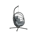 Fauteuil œuf suspendu pliable gris