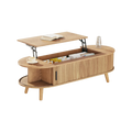 Table basse ovale MERAX 120 cm Bois clair