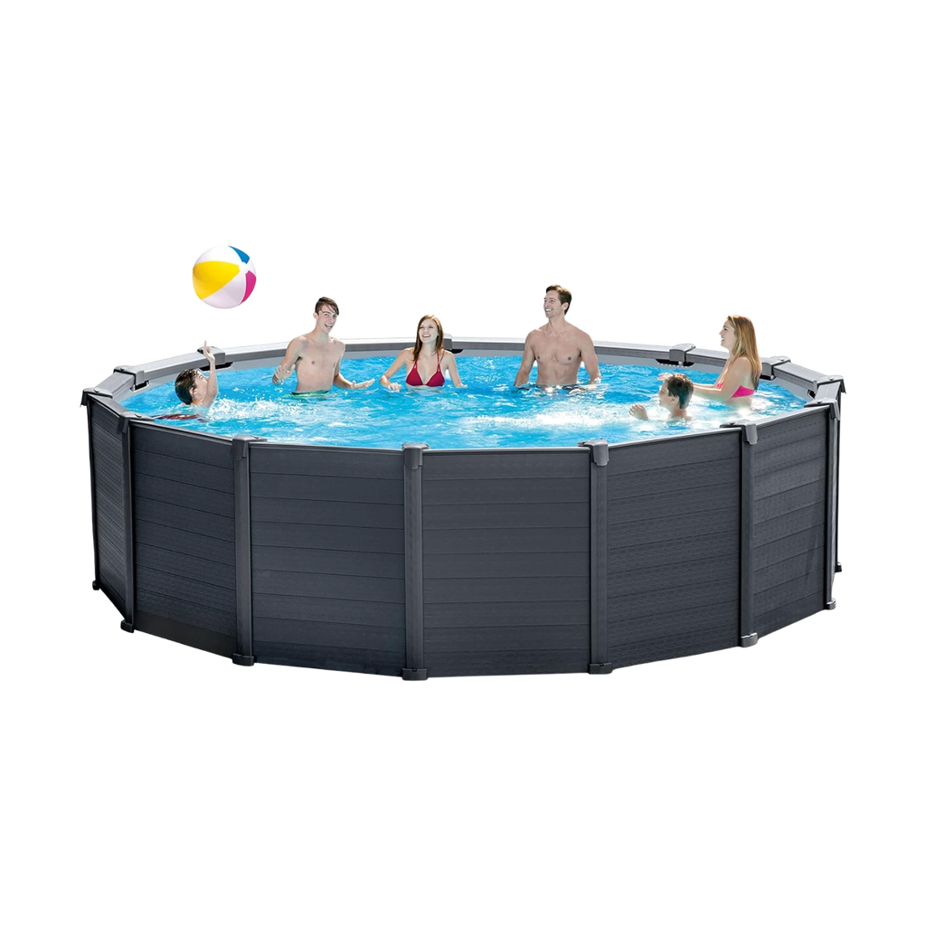 Kit Piscine Hors-Sol Graphite INTEX Ø 4,78 x H 1,24 m – Kit Complet