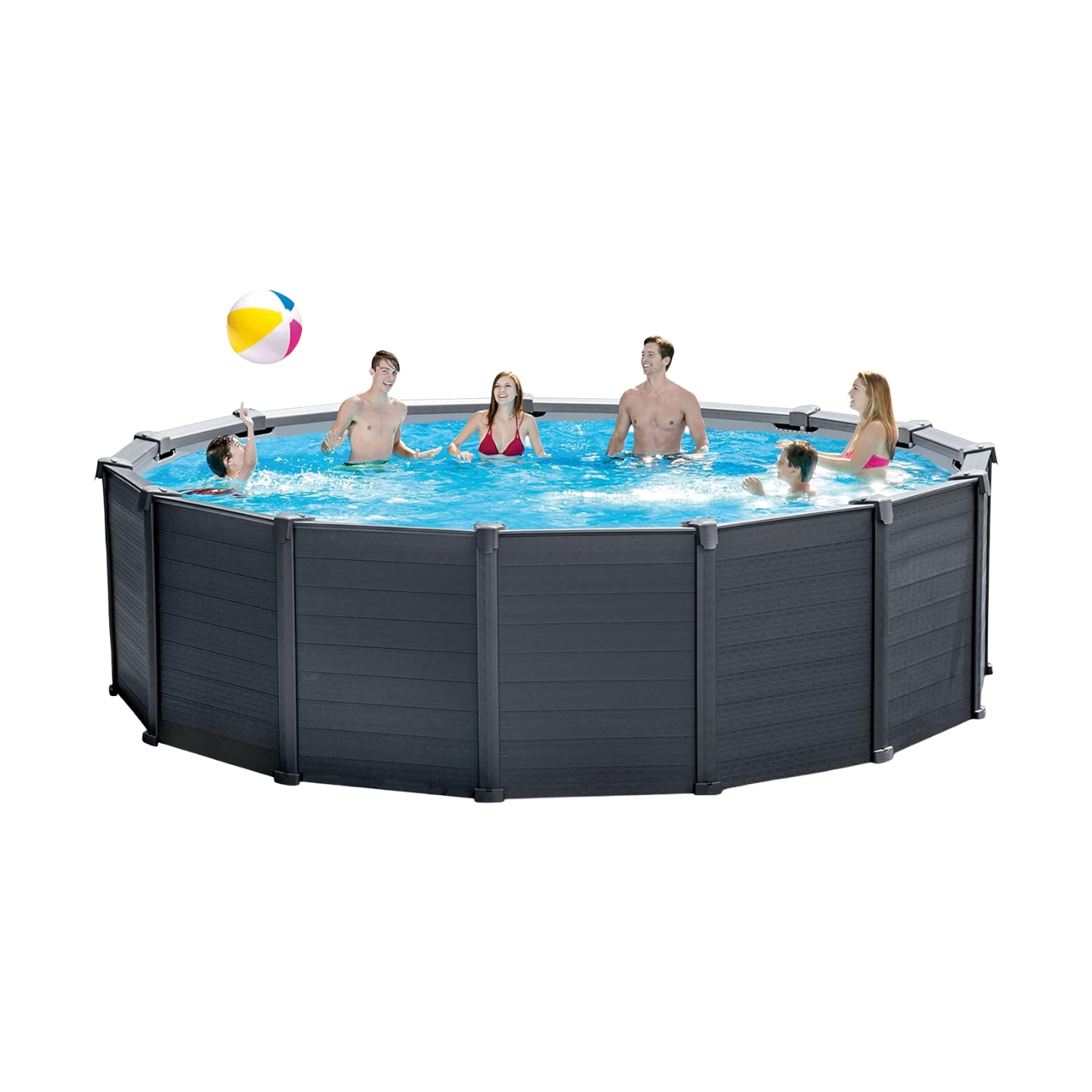 Kit Piscine Hors-Sol Graphite INTEX Ø 4,78 x H 1,24 m – Kit Complet