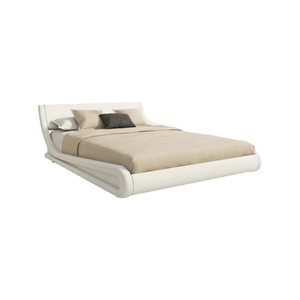 Lit simple DESIGN AMEUBLEMENT 160 × 190 cm Blanc