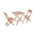 Ensemble de jardin pliant en bois
