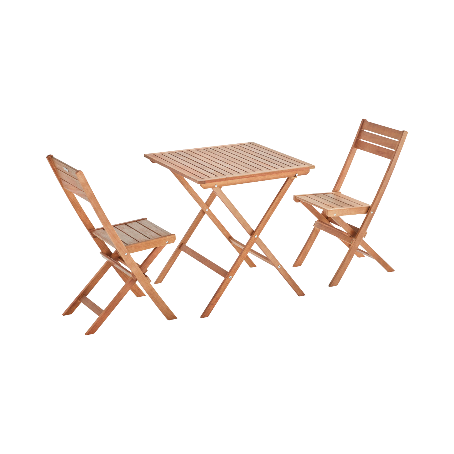 Ensemble de jardin pliant en bois
