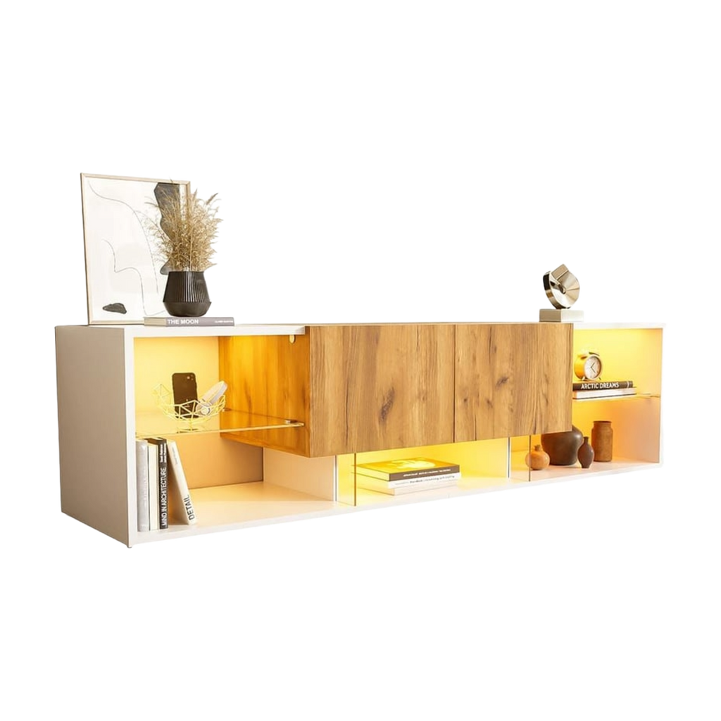 Meuble TV SWEIKO 160 cm Blanc