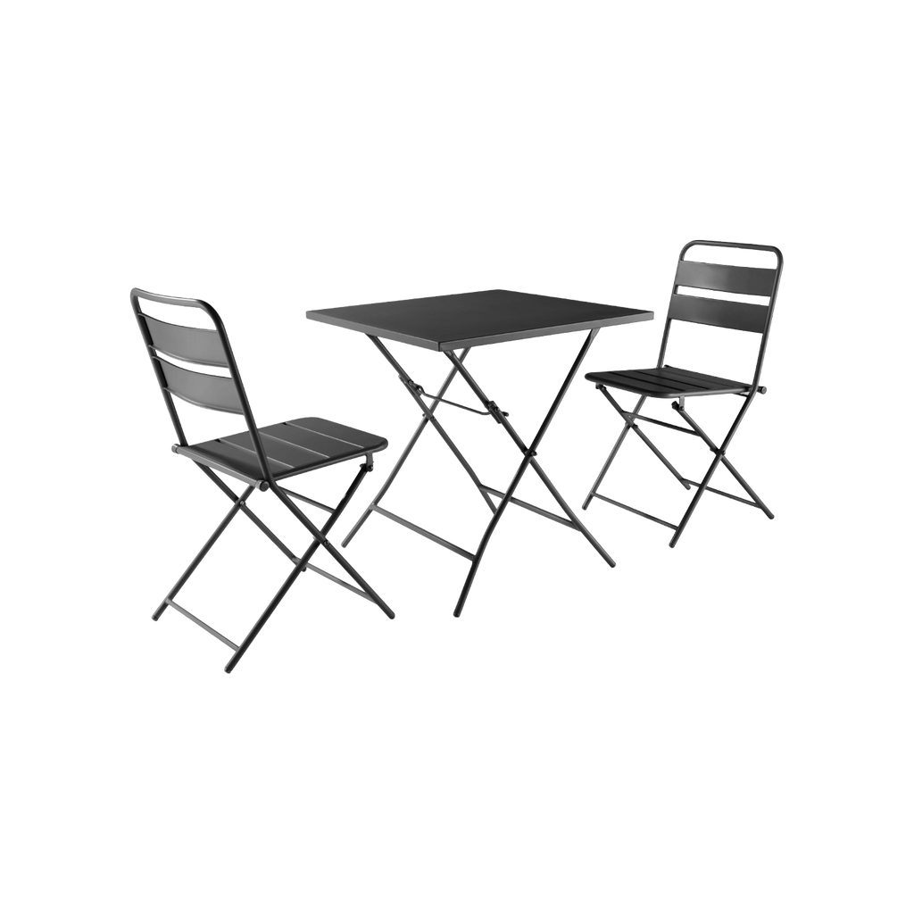 Ensemble bistrot pliant en métal