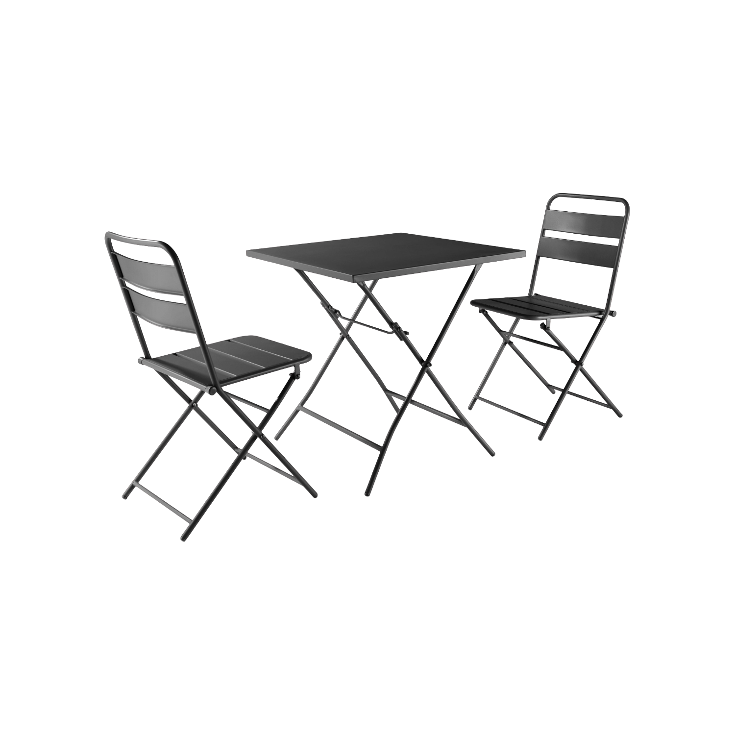 Ensemble bistrot pliant en métal