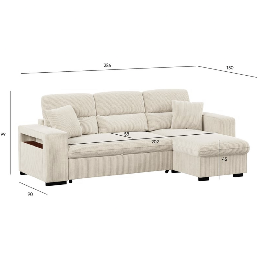Canapé d’angle réversible convertible RYLE
