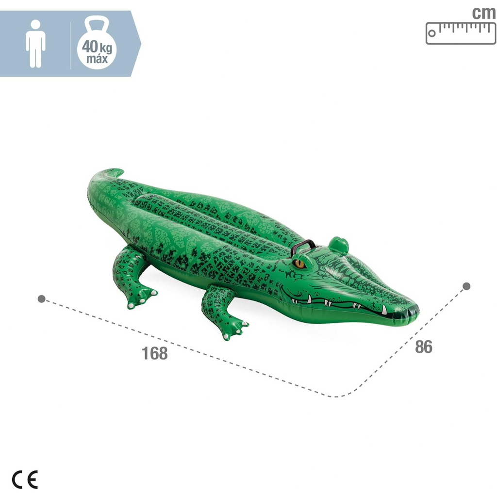 Crocodile à chevaucher 168 x 86 cm