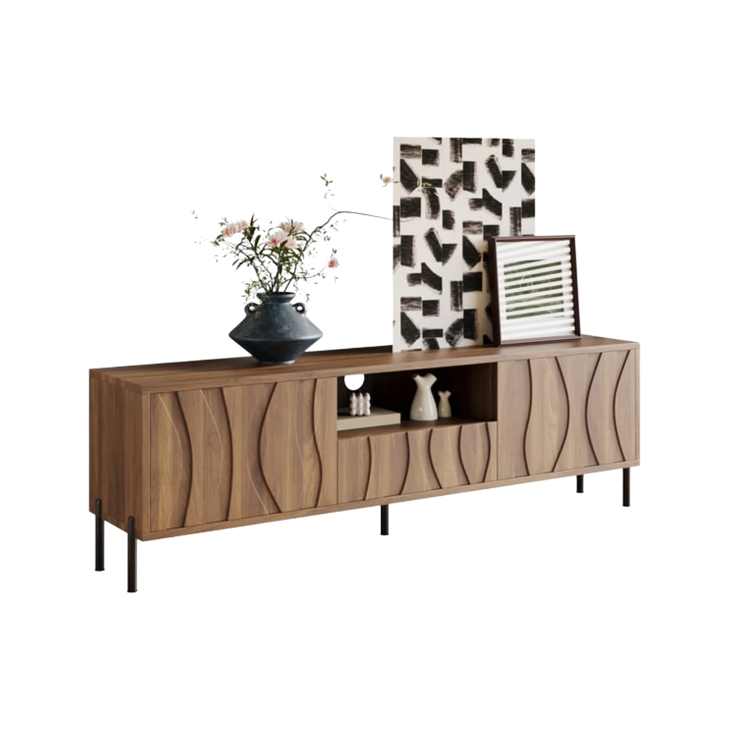 Meuble TV OKMYHOME 160 cm Naturel