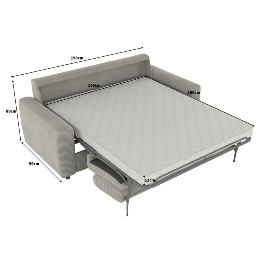 Canapé droit convertible DARWIN