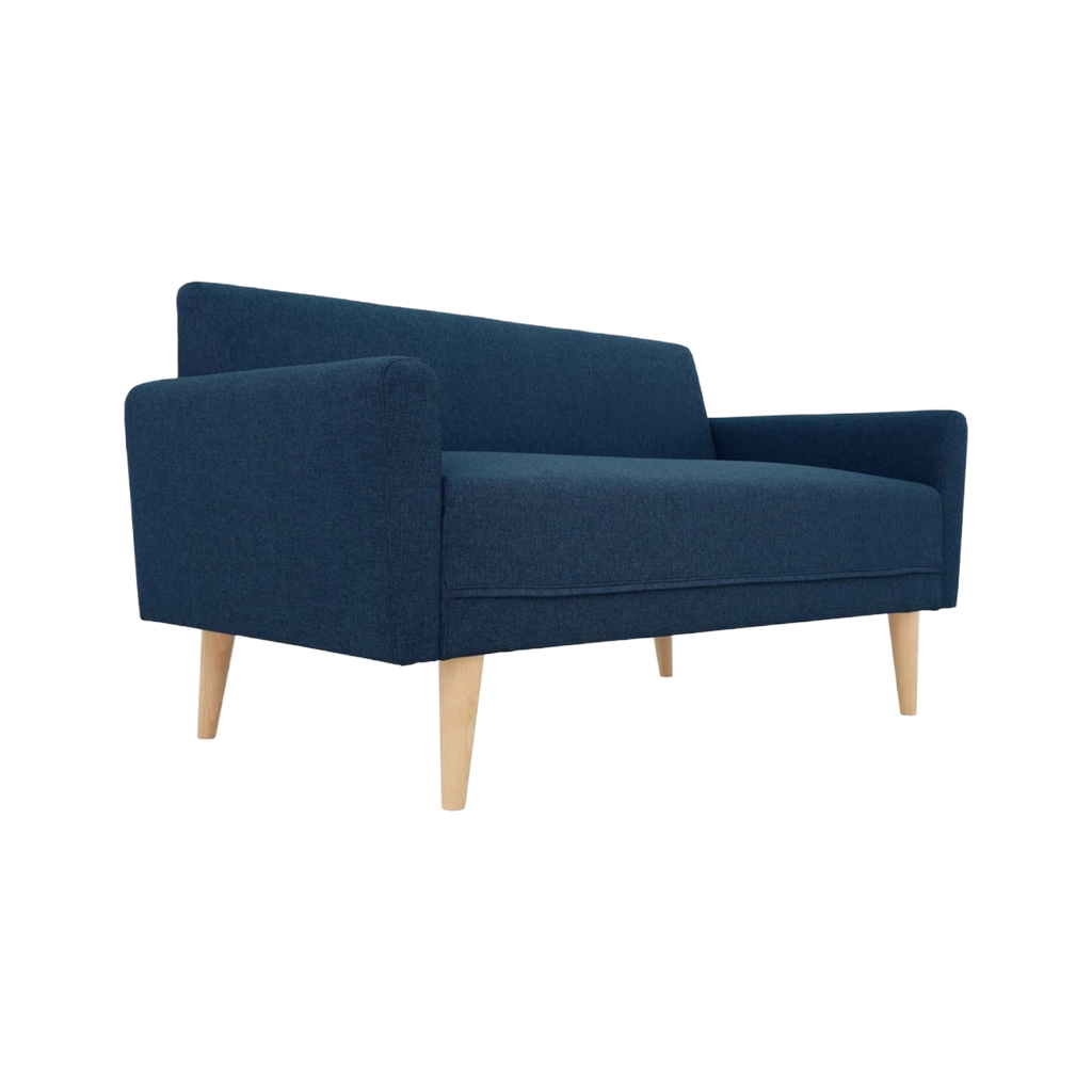 Canapé droit fixe KOBY Tissu Bleu marine