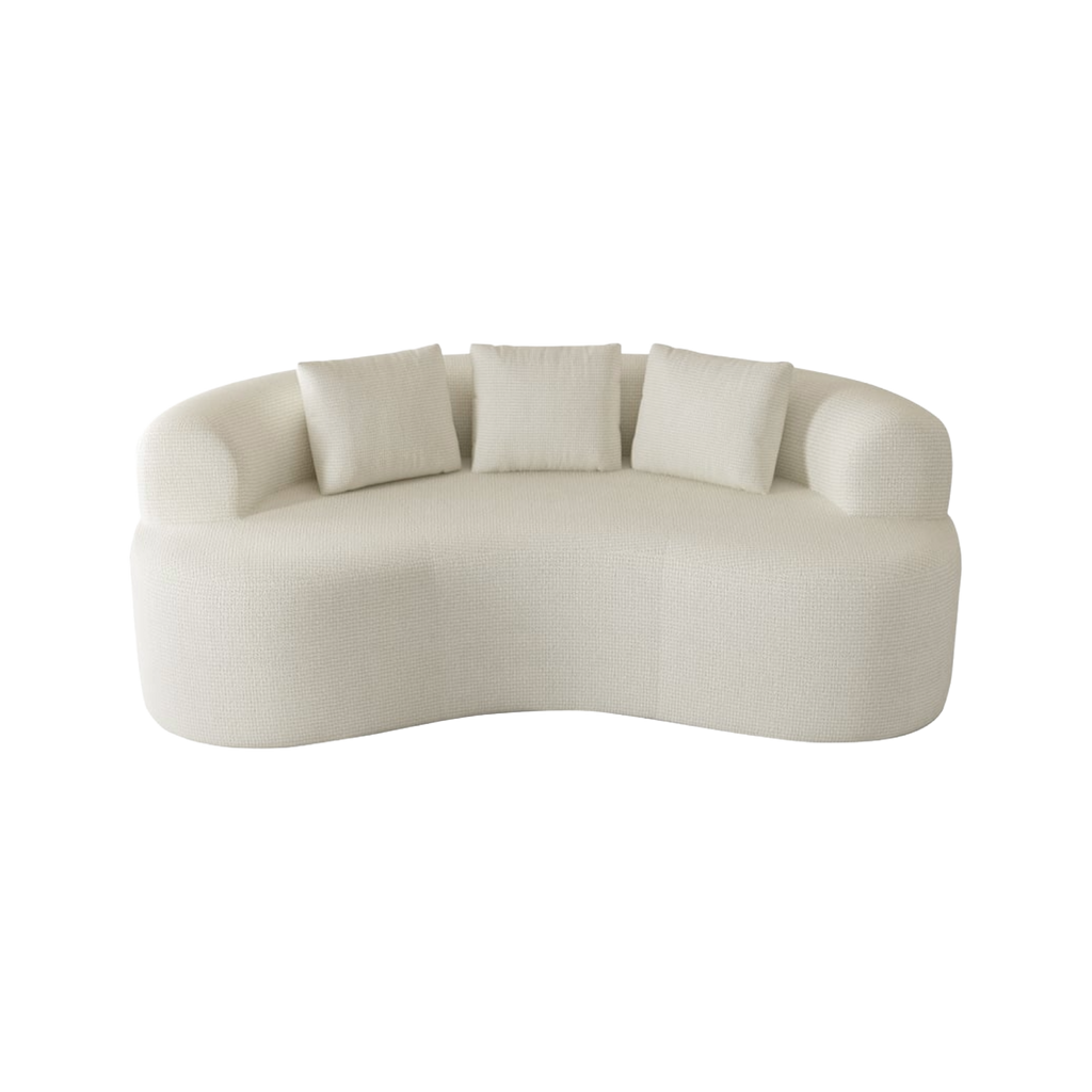 Canapé droit fixe HIAZURM Tissu Blanc
