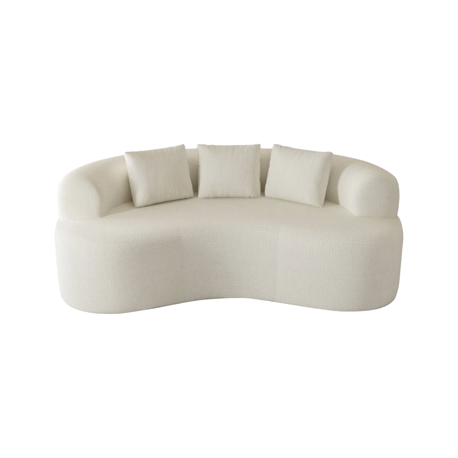 Canapé droit fixe HIAZURM Tissu Blanc
