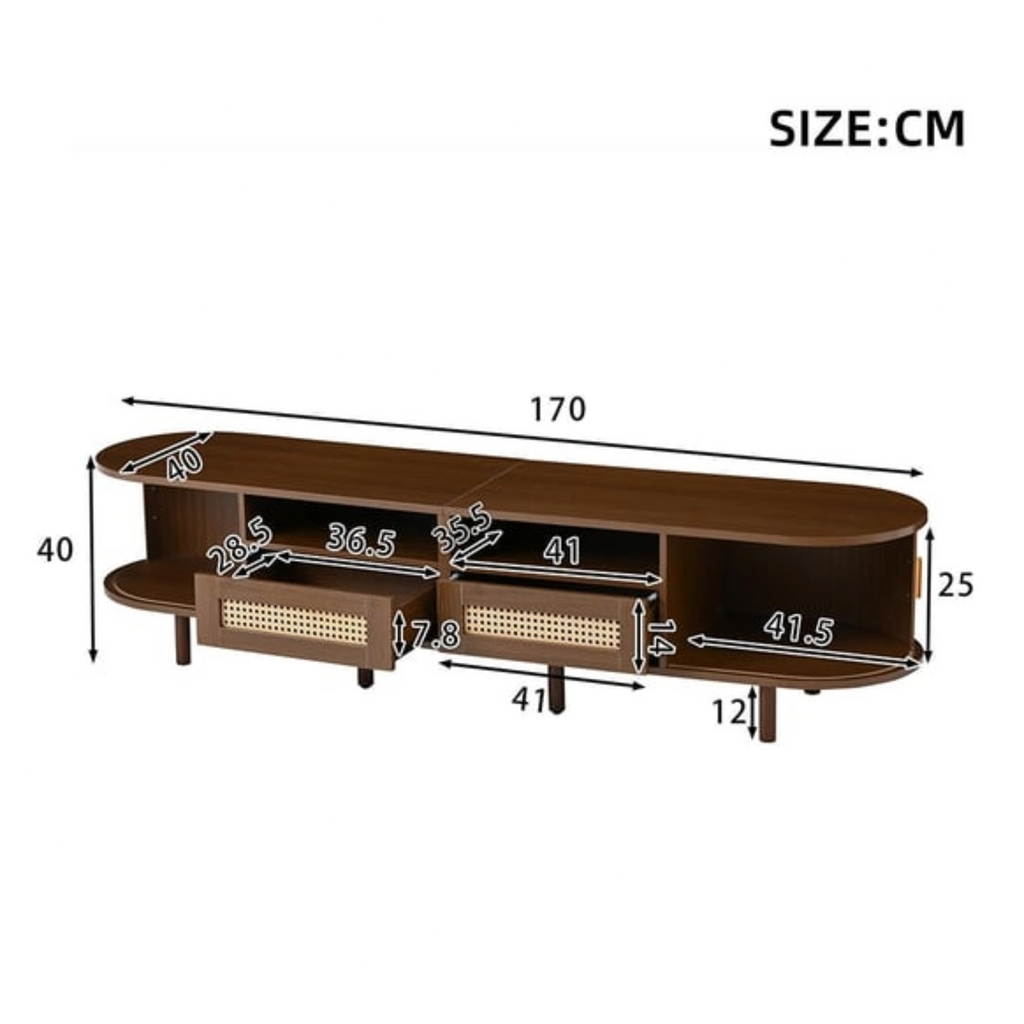 Meuble TV SWEIKO 170 cm Marron