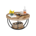 Table basse ronde Tribesigns 80 cm Naturelle