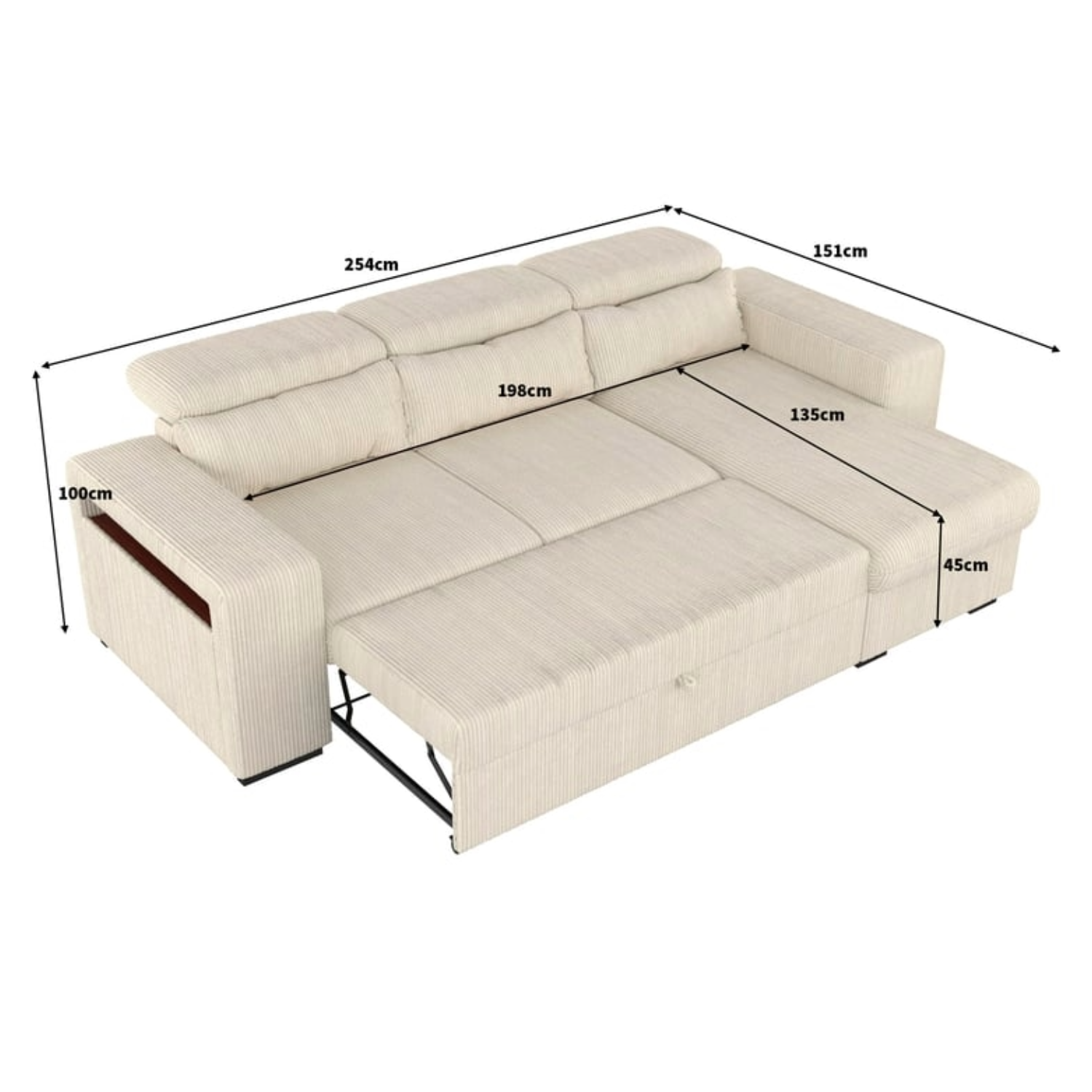 Canapé d’angle réversible convertible RYLE