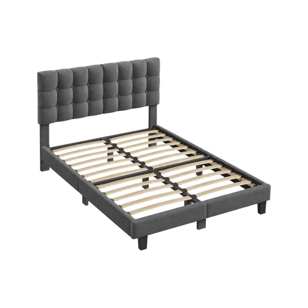 Lit 2 places HAVENLYHOME 140 × 190 cm Gris anthracite
