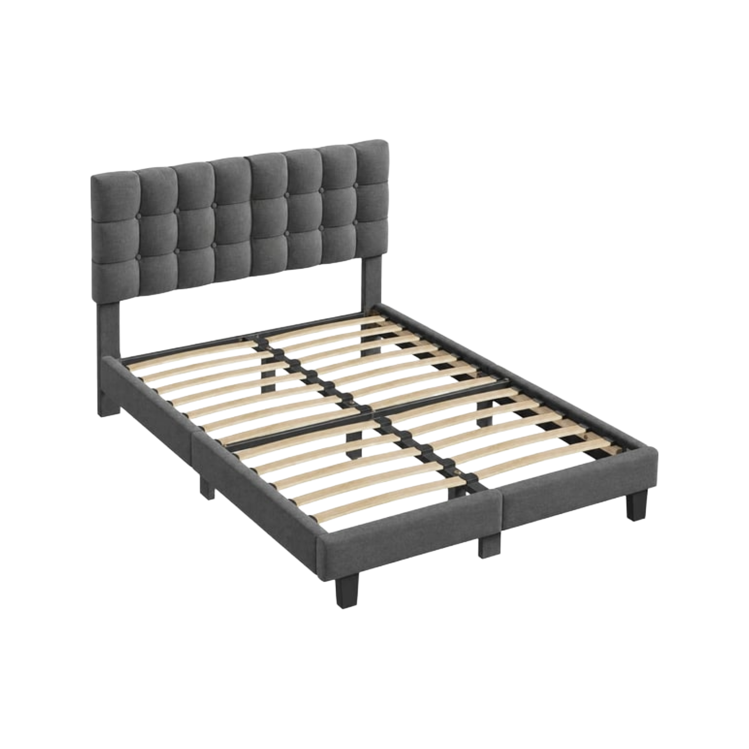 Lit 2 places HAVENLYHOME 140 × 190 cm Gris anthracite