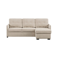 Canapé d’angle réversible convertible CERIN 3 places Tissu Sable