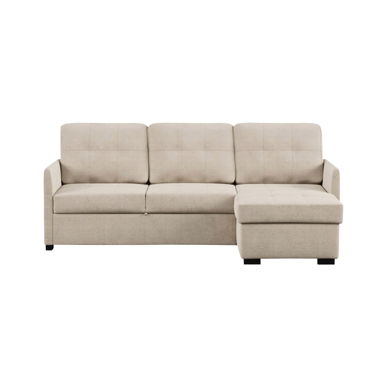 Canapé d’angle réversible convertible CERIN 3 places Tissu Sable