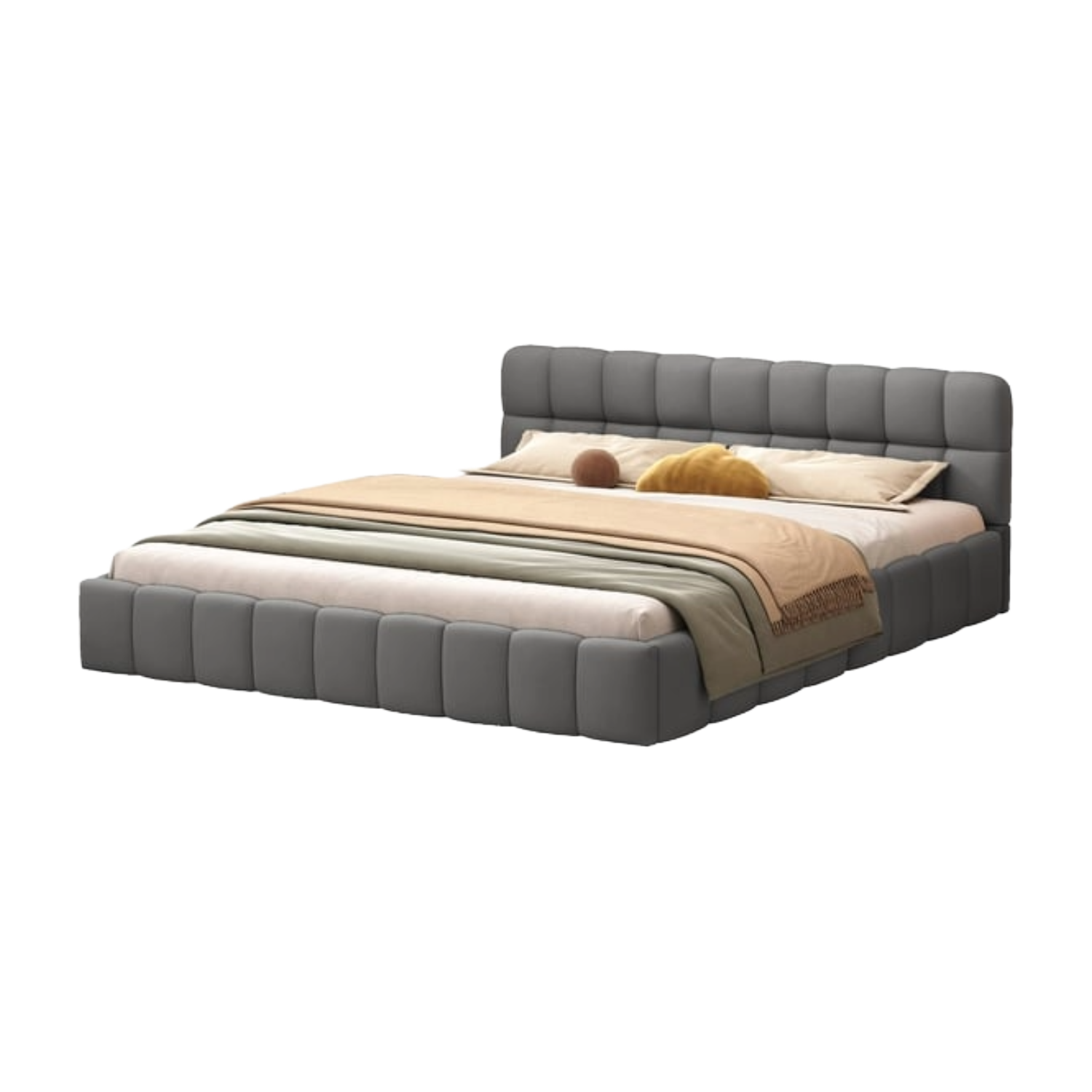 Lit coffre 160 × 190 cm Gris