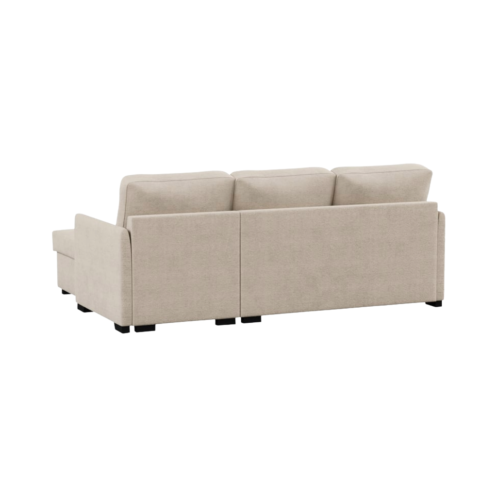 Canapé d’angle réversible convertible CERIN 3 places Tissu Sable