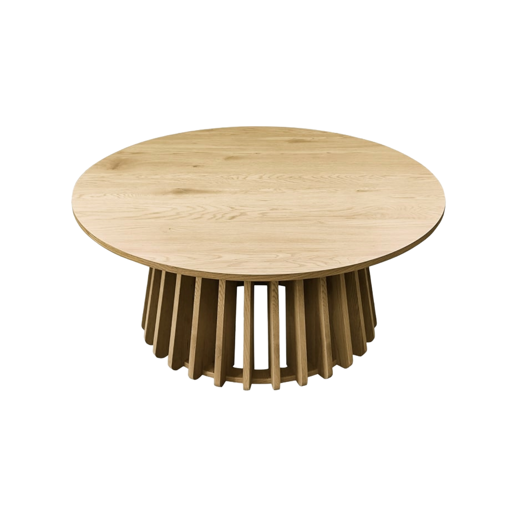 Table basse ronde LOMOCO FRIDA 90 cm Bois clair
